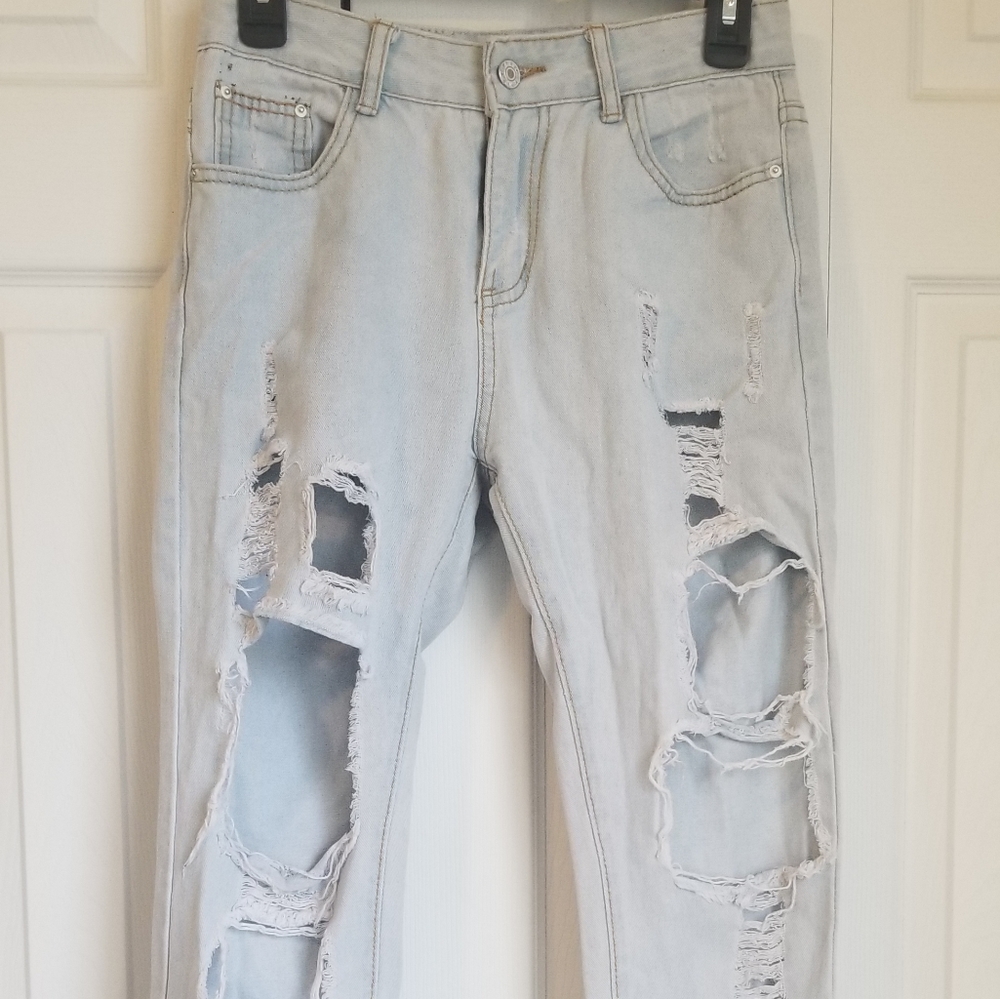 Shein distressed boyfriend jeans, sz S